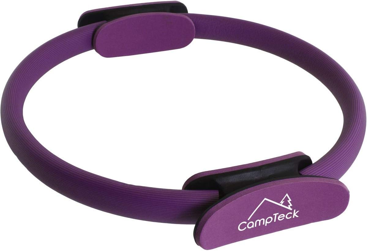 Anillo de Pilates morado de 37 cm con empuñaduras de espuma – ejercicio de cuerpo completo.