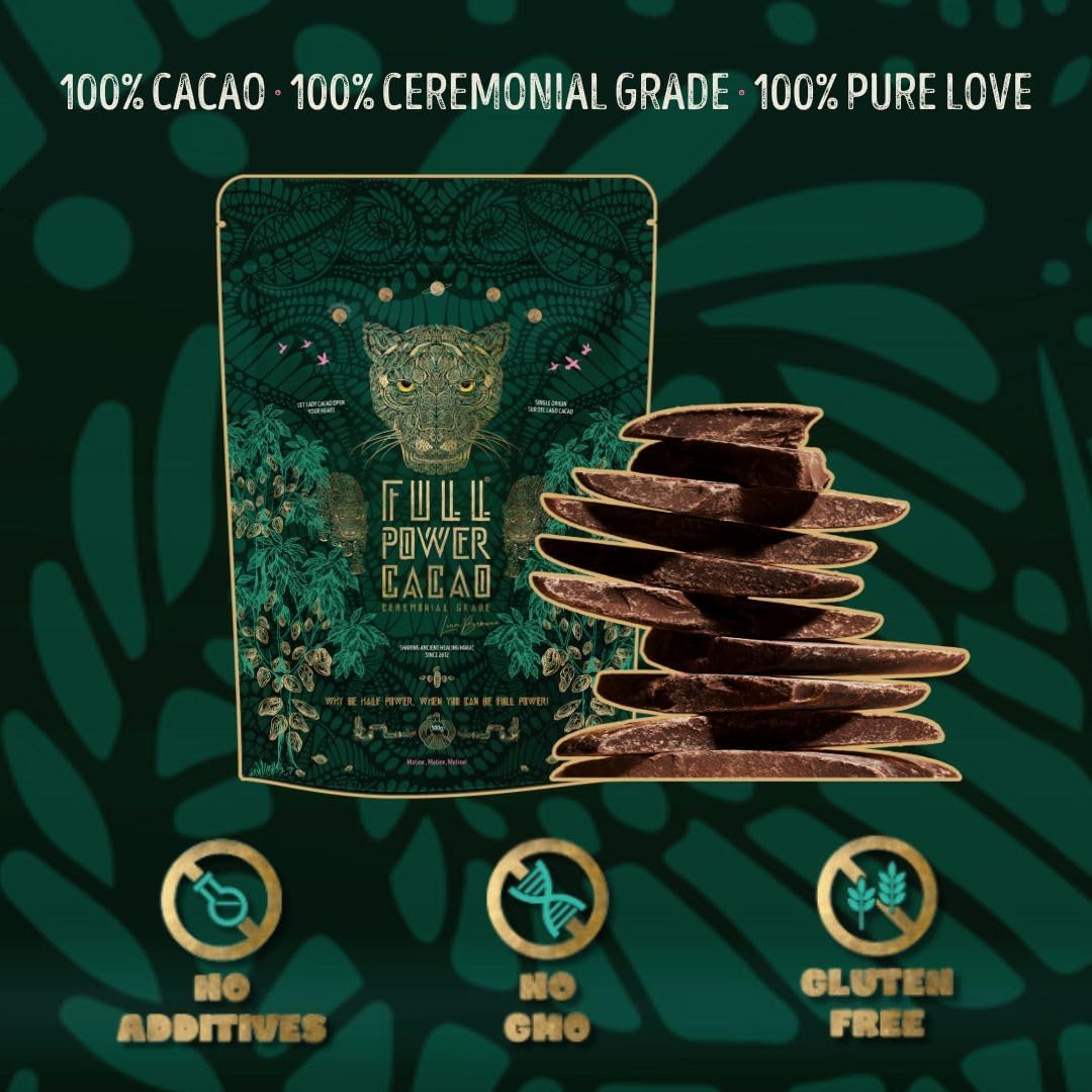 Full Power Cacao ceremonial grado ritual, cacao ancestral para ceremonias y meditación