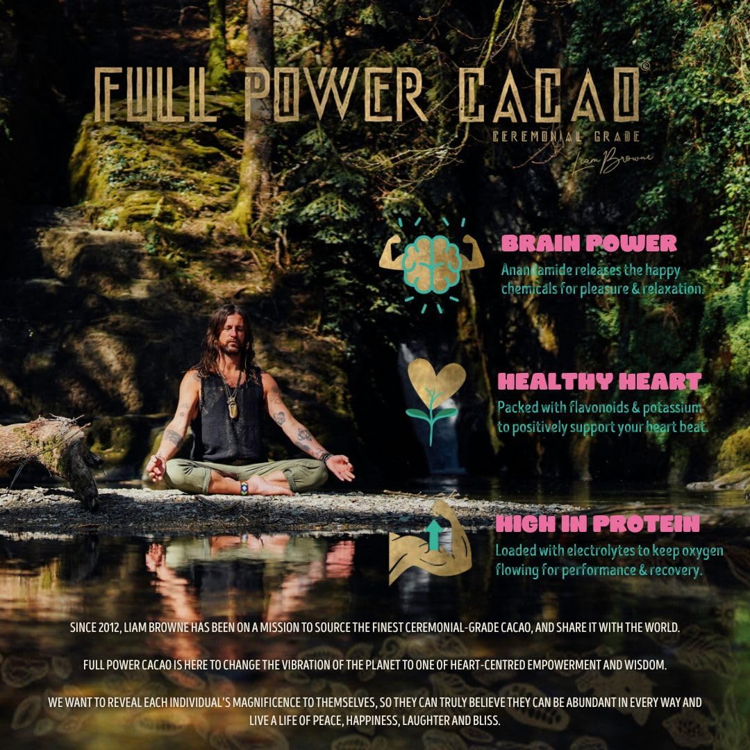 Full Power Cacao ceremonial grado ritual, cacao ancestral para ceremonias y meditación
