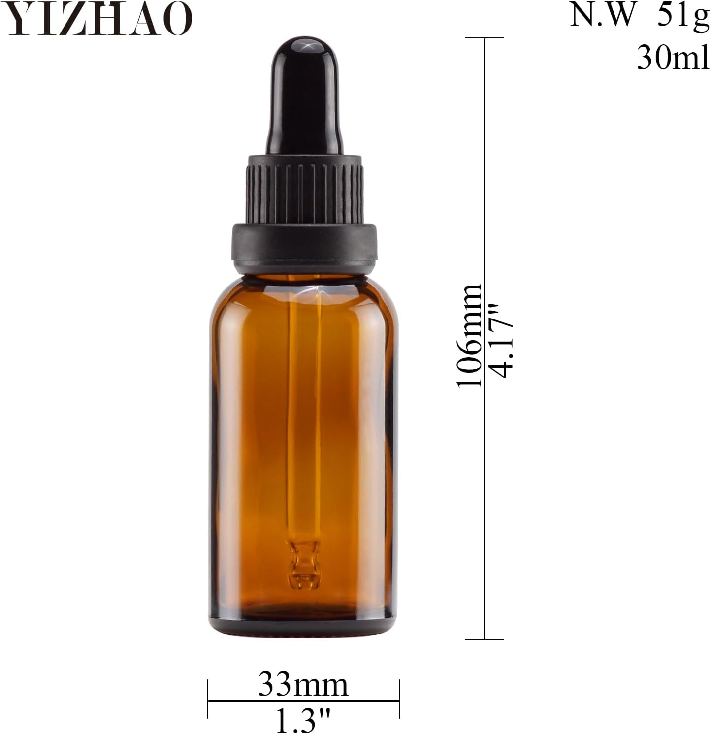 Frasco Cuentagotas Cristal Ámbar 100ml | Reutilizable para Aceites Esenciales, Cosmética, Aromaterapia, Laboratorio