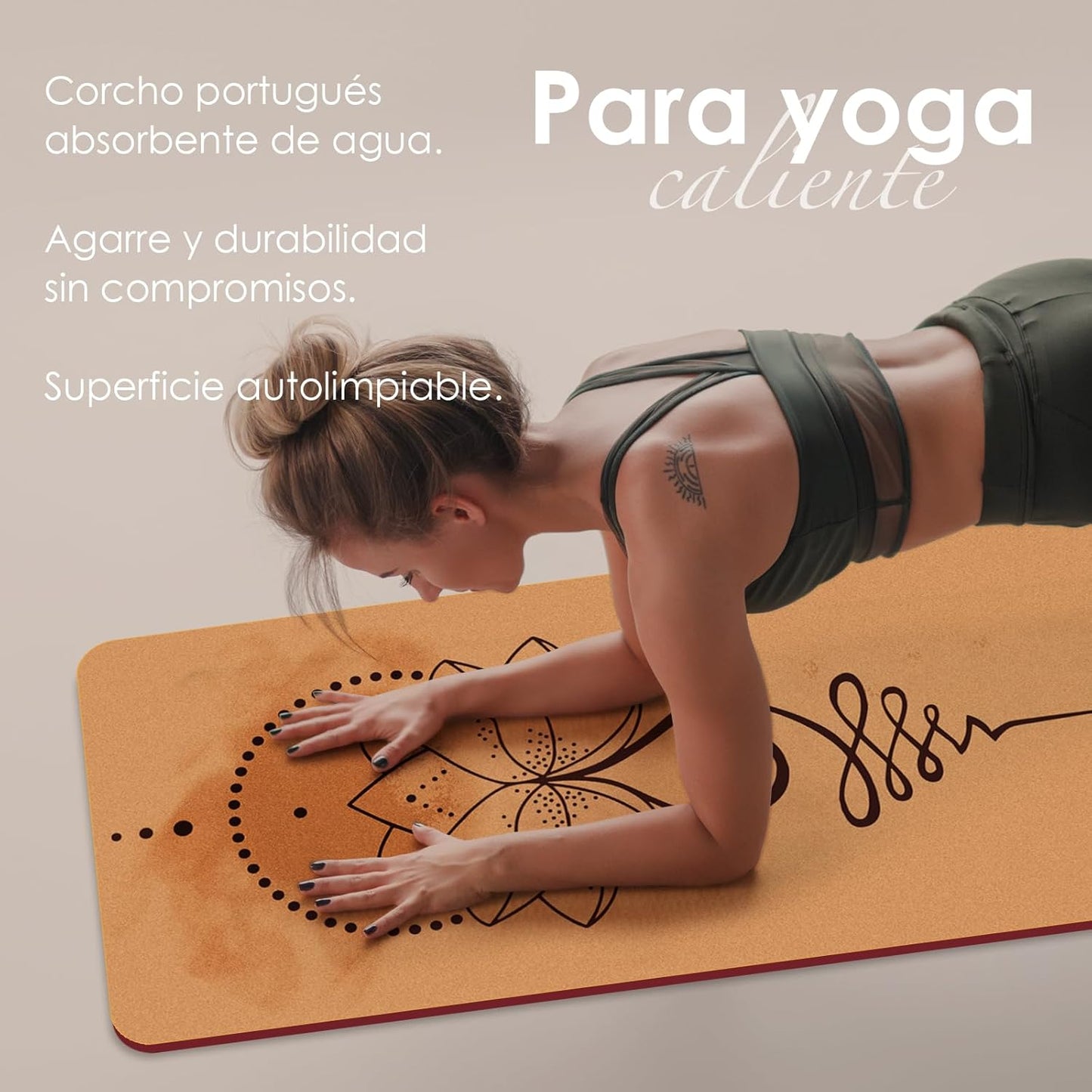 Esterilla de Yoga Ecológica | Corcho o Caucho Natural para Yoga, Meditación y Estiramientos