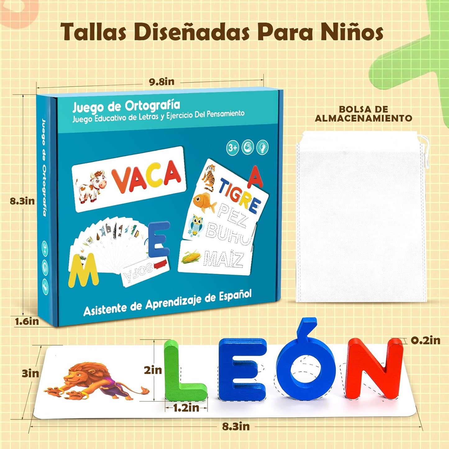 Juegos Educativos Montessori 3-8 Años | Puzzle con Pizarra Infantil | Juguete para Aprender a Leer y Escribir