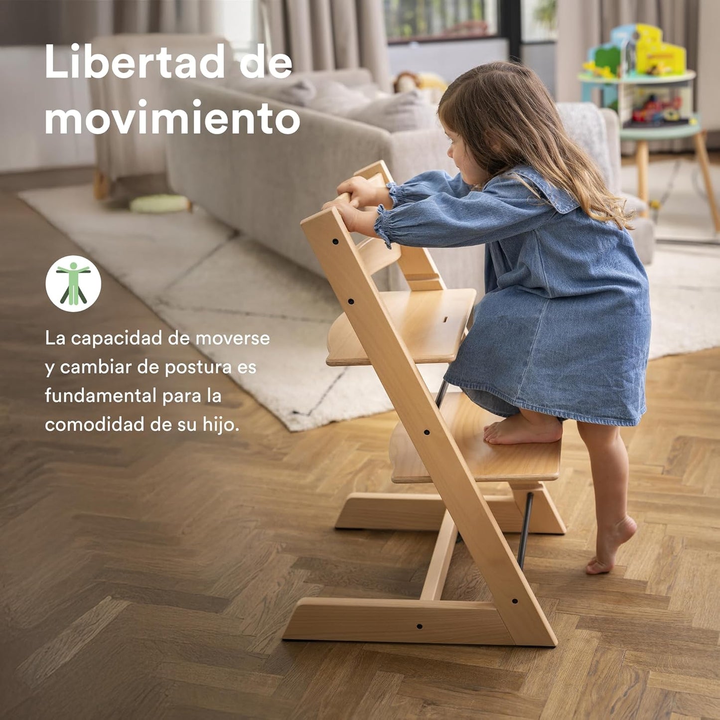 Silla Tripp Trapp Evolutiva | De Recién Nacido a Adulto | Ergonómica, Ajustable y Atemporal