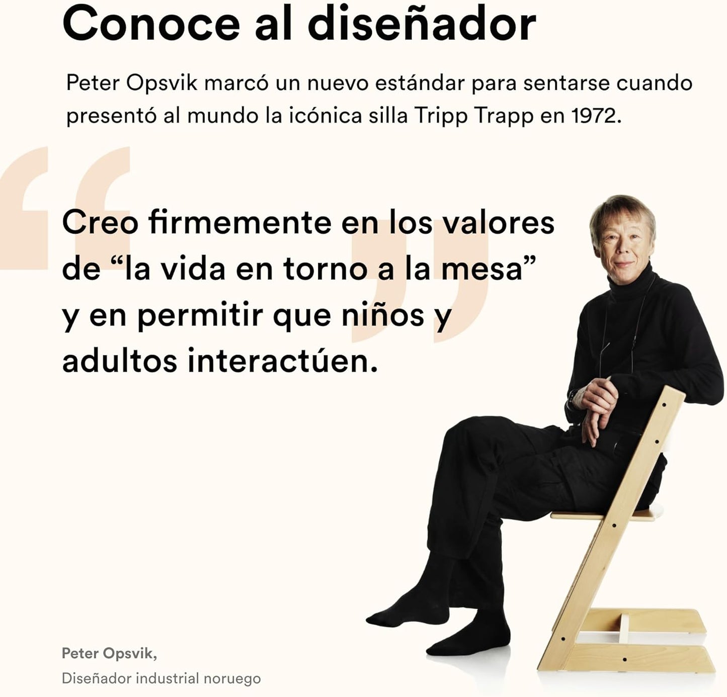 Silla Tripp Trapp Evolutiva | De Recién Nacido a Adulto | Ergonómica, Ajustable y Atemporal