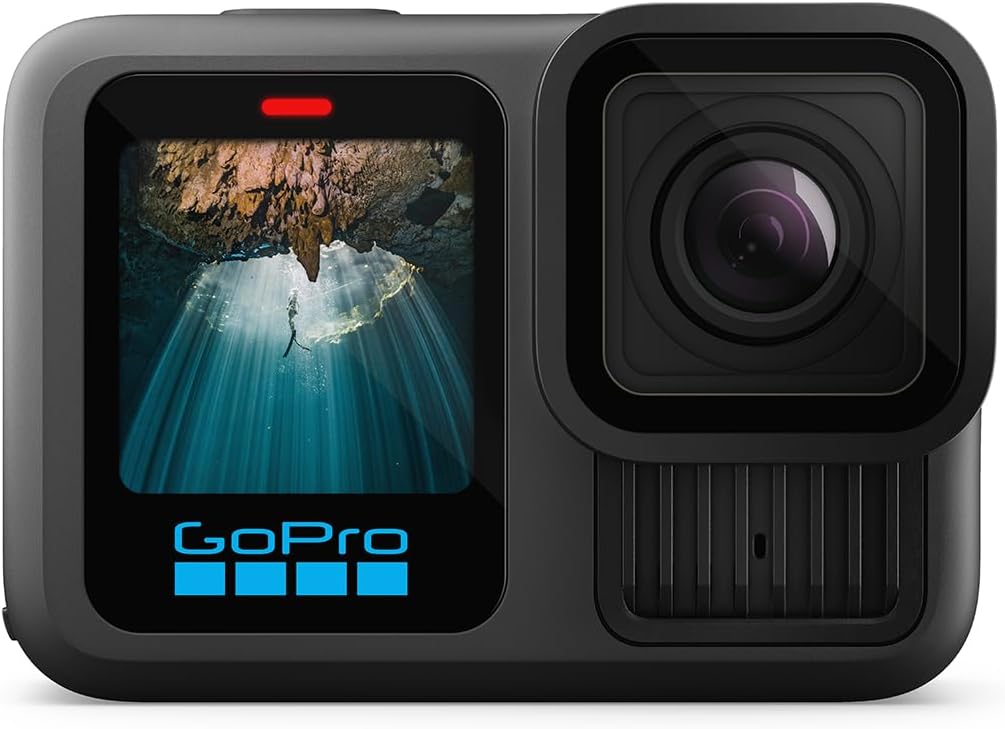 GoPro HERO13 Black - Cámara de acción Resistente al Agua con vídeo 5.3K60, fotografía de 27 MP + compatibilidad con Lentes Serie HB
