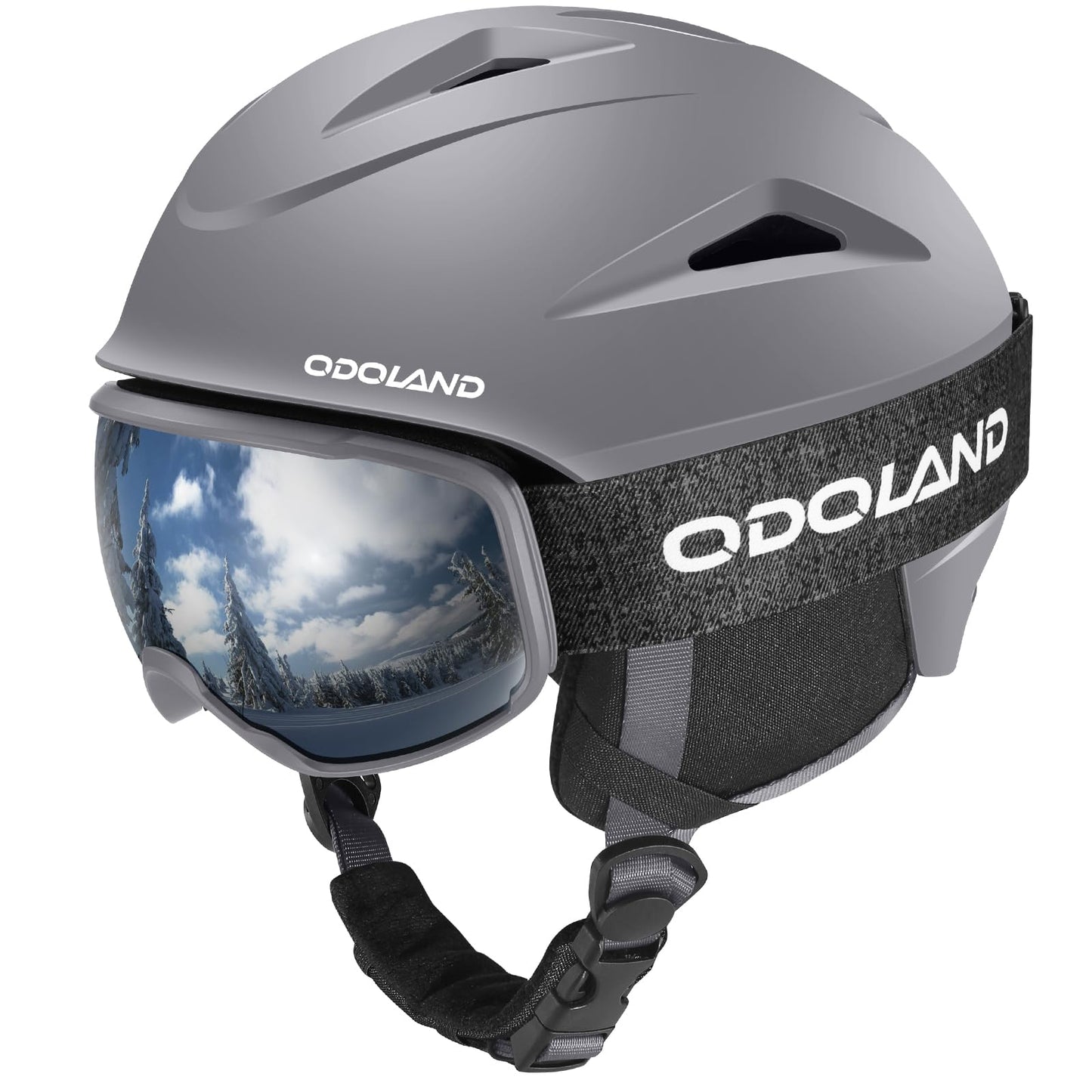 Odoland Kit de Casco de Esquí con Gafas de Esquí, Casco Snowboard con Gafas de esquí para Hombres, Mujeres y Jóvenes, Casco Unisex a Prueba de Golpes y Viento, Set de Casco Deportes de Invierno