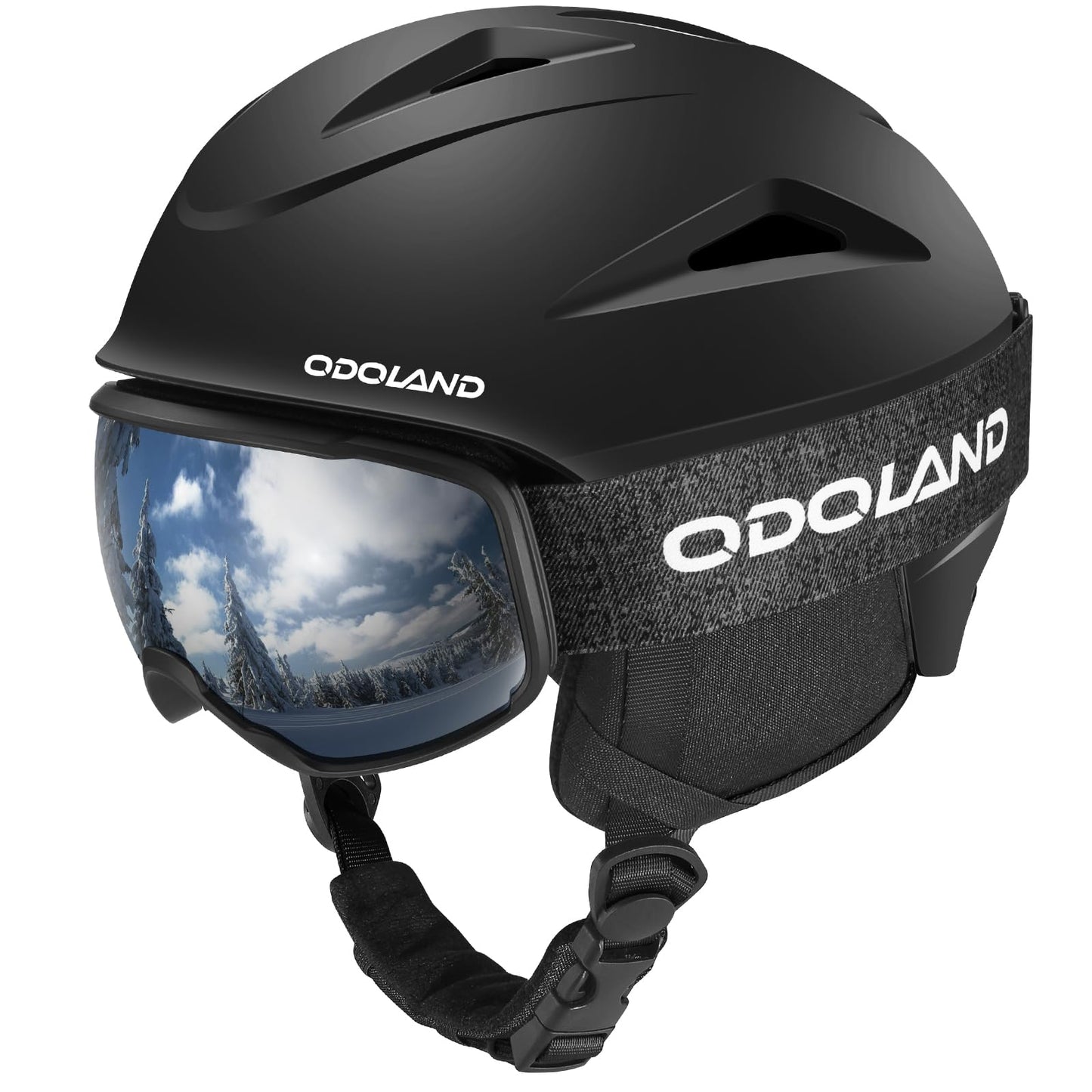 Odoland Kit de Casco de Esquí con Gafas de Esquí, Casco Snowboard con Gafas de esquí para Hombres, Mujeres y Jóvenes, Casco Unisex a Prueba de Golpes y Viento, Set de Casco Deportes de Invierno
