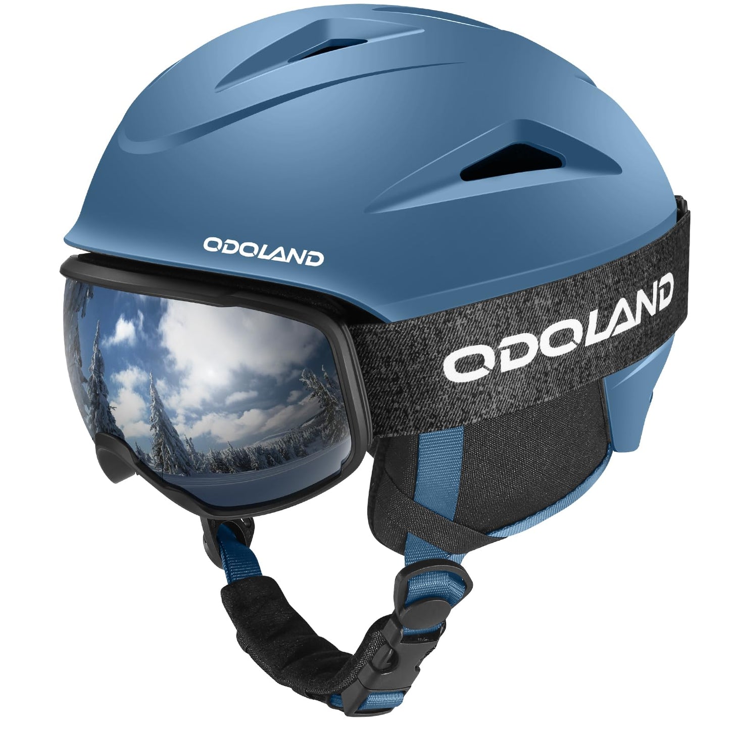 Odoland Kit de Casco de Esquí con Gafas de Esquí, Casco Snowboard con Gafas de esquí para Hombres, Mujeres y Jóvenes, Casco Unisex a Prueba de Golpes y Viento, Set de Casco Deportes de Invierno