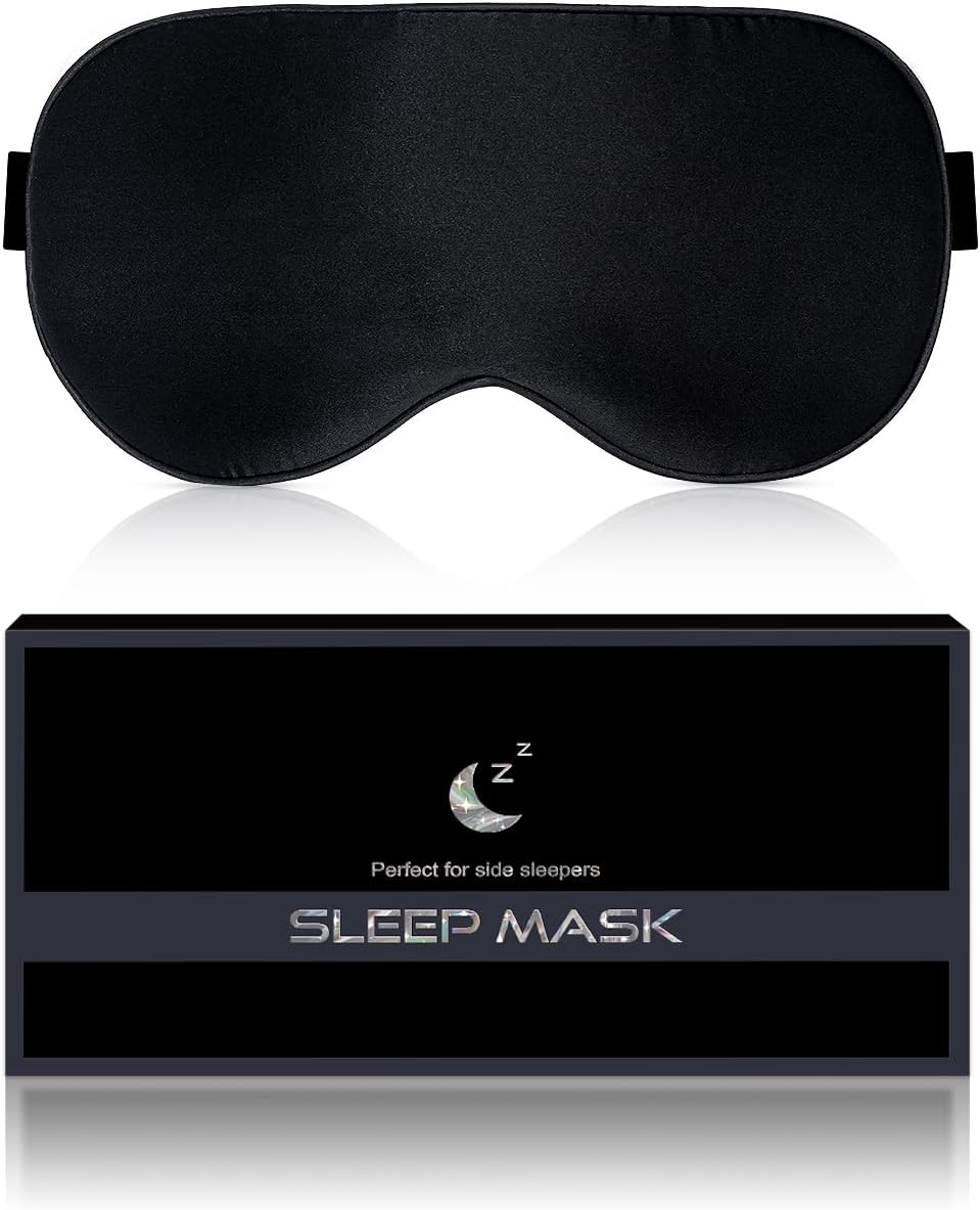 Máscara de seda natural para dormir – descanso profundo y confortable.