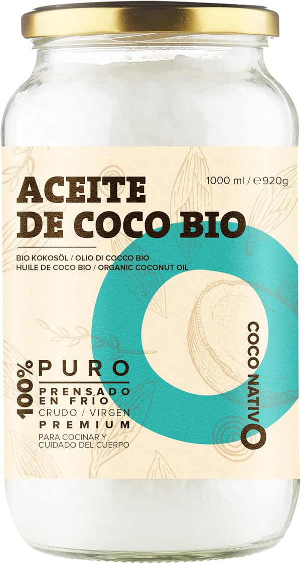 Aceite de coco virgen ecológico sin refinar | Puro y natural