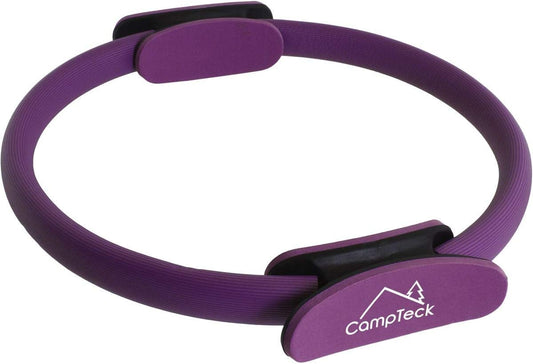 Anillo de Pilates morado de 37 cm con empuñaduras de espuma – ejercicio de cuerpo completo.