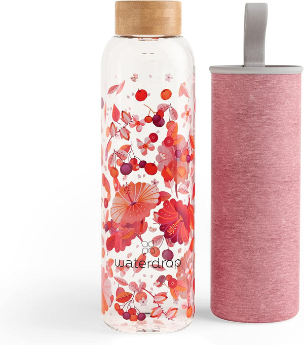 Botella Agua Vidrio 600ml | Para Niños | Borosilicato Sin BPA | Hermética y Segura