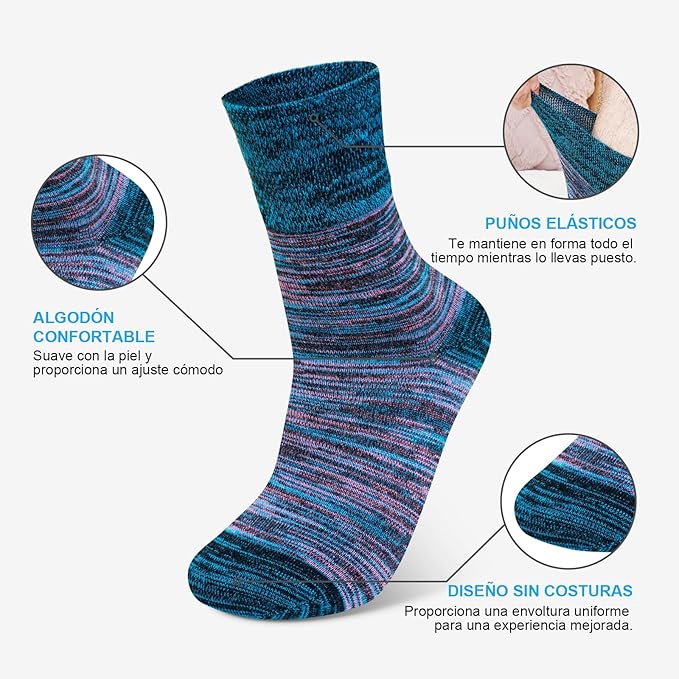 Calcetines Multi  sin costuras | Transpirables, suaves y cómodos