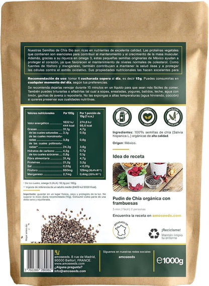 Chía ecológica en grano | Superalimento esencial para tu templo interior