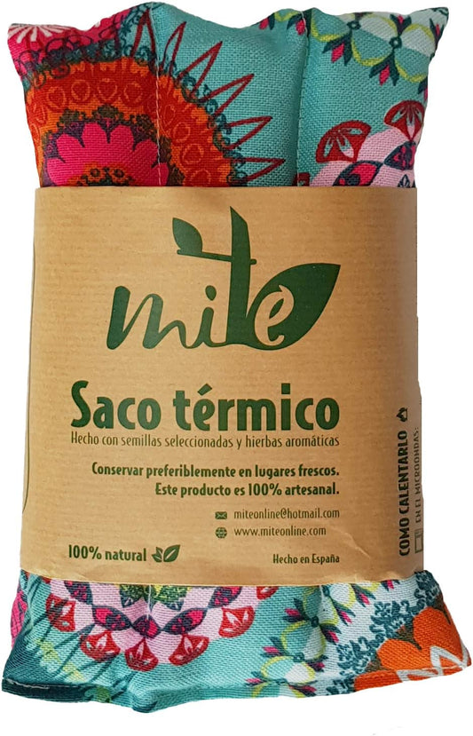 Saco térmico natural Mité con semillas y hierbas aromáticas – alivio natural y artesanal para cuerpo y mente.