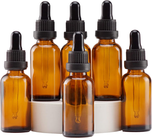 Frasco Cuentagotas Cristal Ámbar 100ml | Reutilizable para Aceites Esenciales, Cosmética, Aromaterapia, Laboratorio