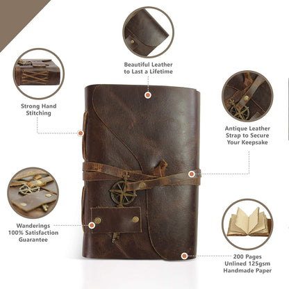 Diario de cuero Vintage