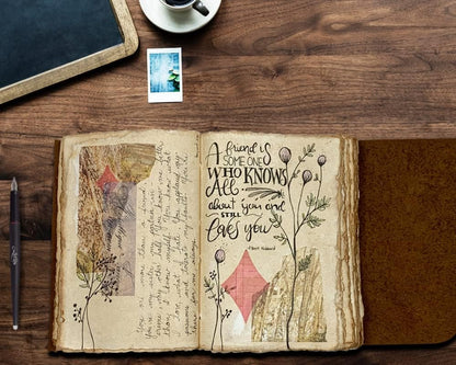 Diario de cuero Vintage