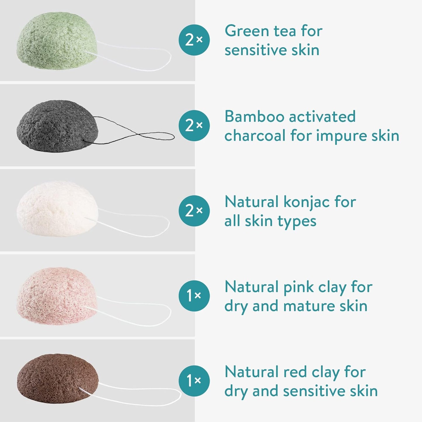 Esponjas Desmaquillantes Naturales | Set de 8 Esponjas Ecológicas para Rostro y Cuello