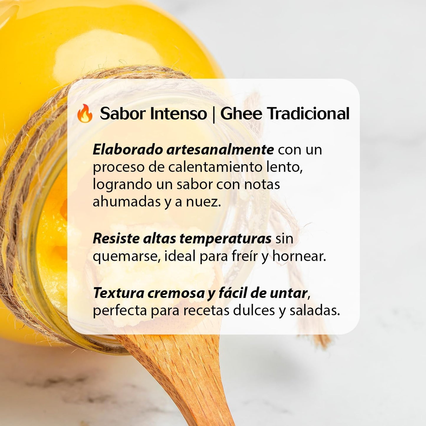 Ghee ecológico BIO – mantequilla clarificada premium para cocinar, freír y nutrir el cuerpo.