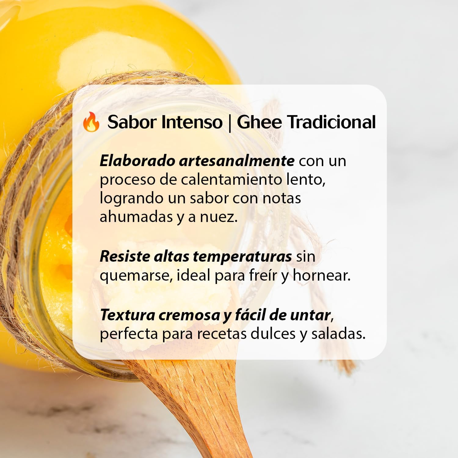 Ghee ecológico BIO – mantequilla clarificada premium para cocinar, freír y nutrir el cuerpo.