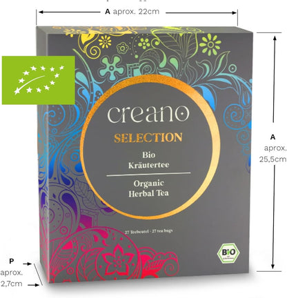 Set de Infusiones Orgánicas | 27 Bolsitas de Té de Hierbas en 9 Variedades | Té Natural y Ecológico