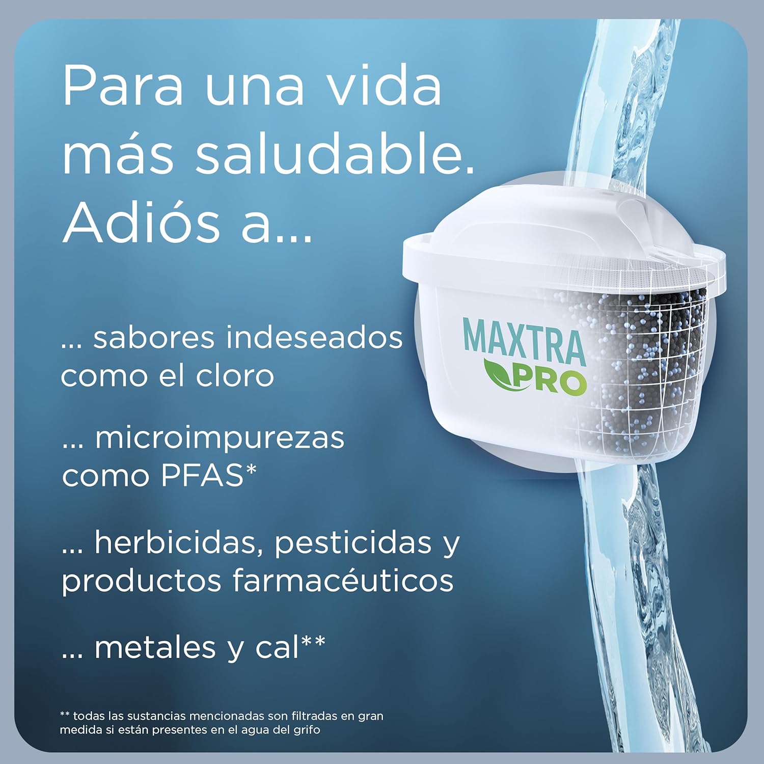 Jarra Brita Marella con 3 filtros MAXTRA PRO – agua más pura y ligera, diseño práctico y sostenible.
