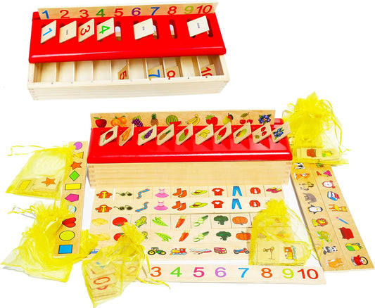 TOWO Juguete Montessori de Madera | Clasificación y Categorización | Juguete Educativo para Bebés 1 Año