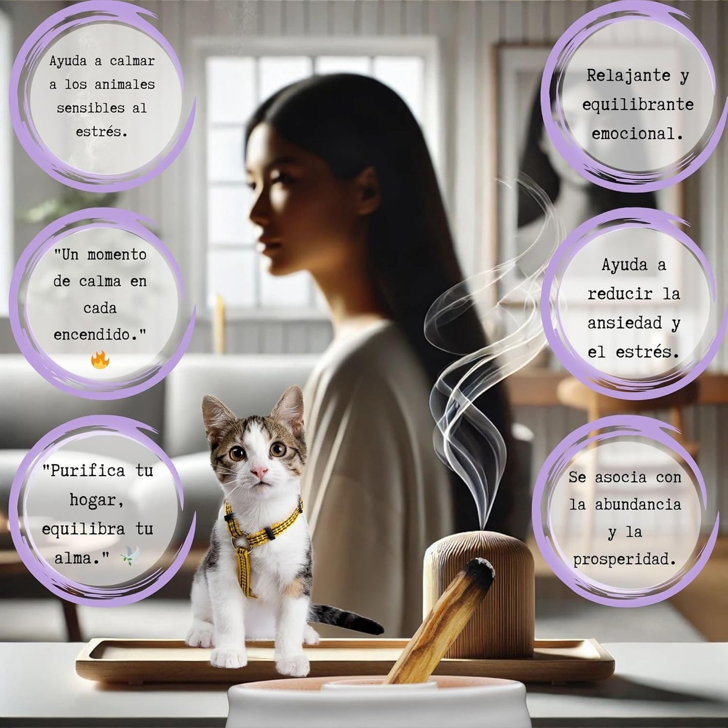 Kit Sahumerios Naturales – Salvia Blanca, Palo Santo, Rosas y Hierbas para Limpieza Energética, Meditación y Bienestar Espiritual