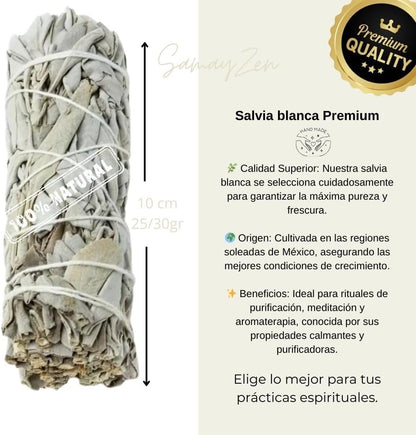 Kit Sahumerios Naturales – Salvia Blanca, Palo Santo, Rosas y Hierbas para Limpieza Energética, Meditación y Bienestar Espiritual