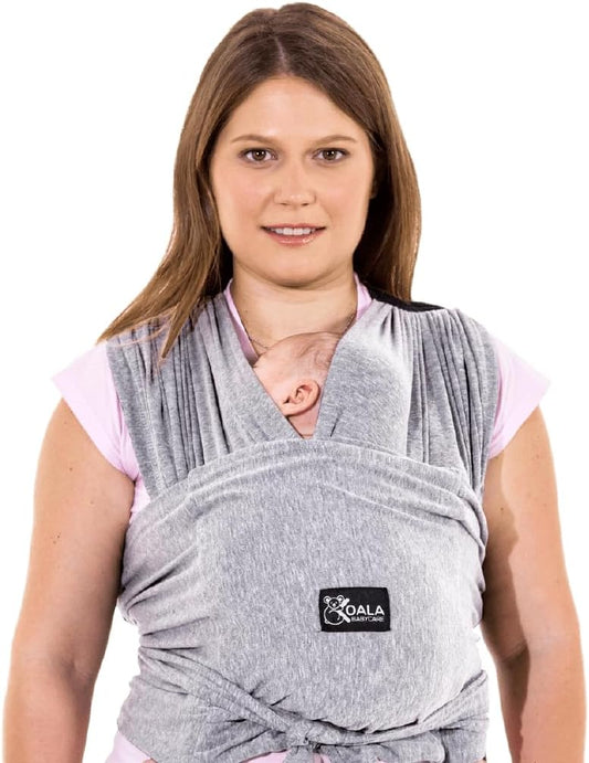 Koala Babycare | Bufanda Portabebés Ajustable Unisex | Ergonómica hasta 9 kg – Color Gris