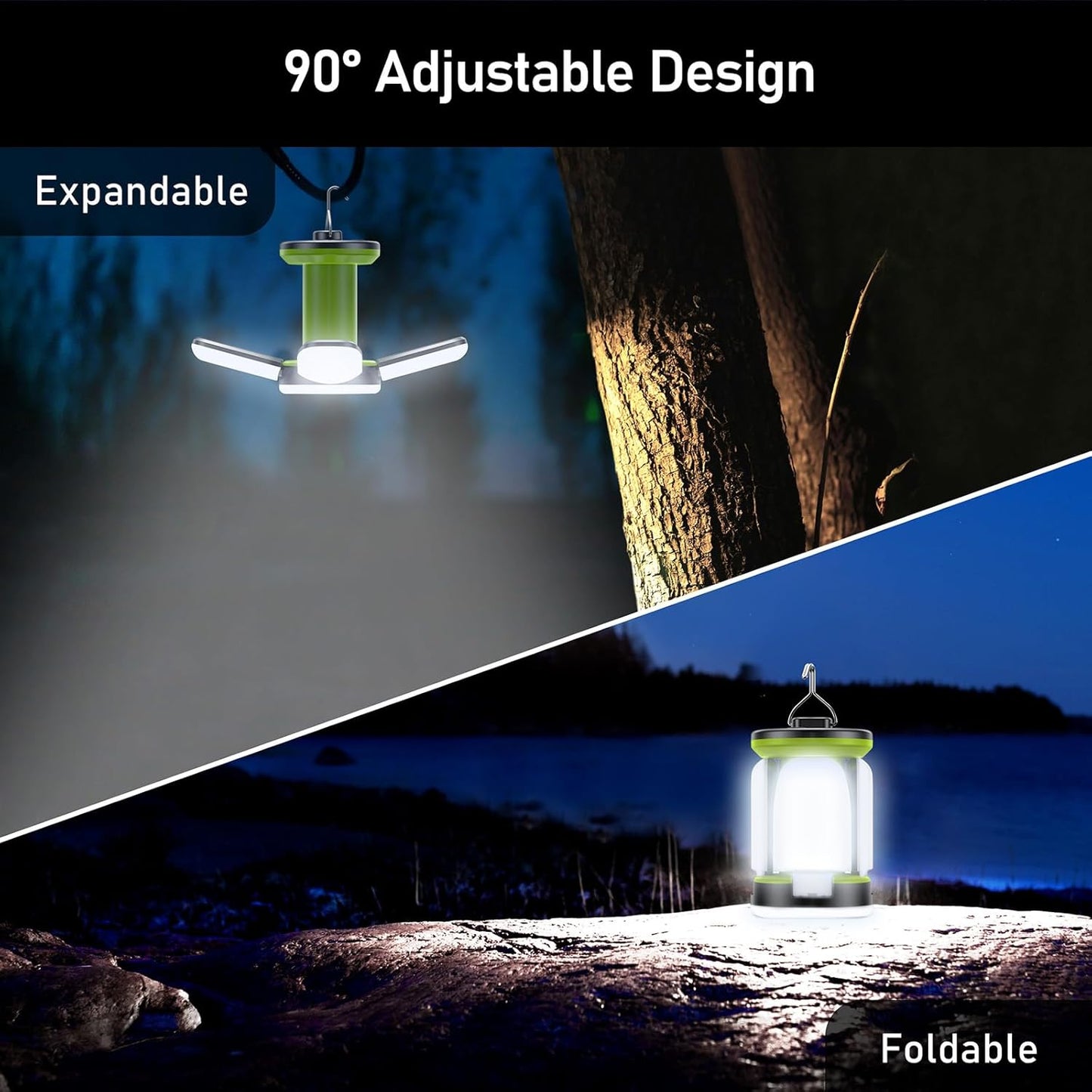 Lámpara LED camping recargable | Luz potente y versátil para exteriores