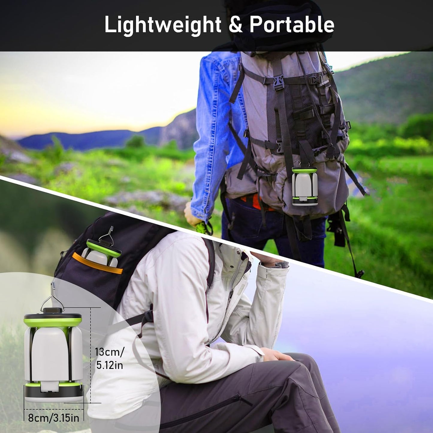Lámpara LED camping recargable | Luz potente y versátil para exteriores