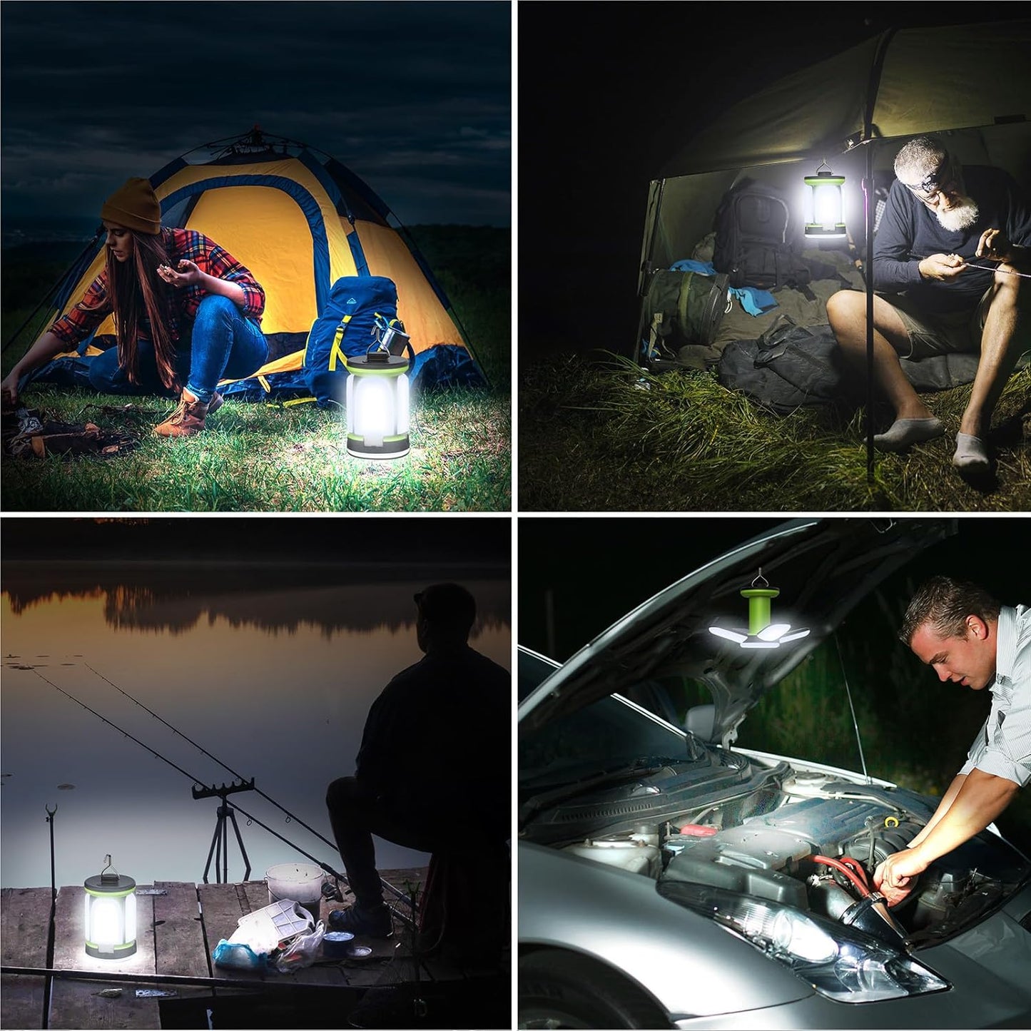 Lámpara LED camping recargable | Luz potente y versátil para exteriores