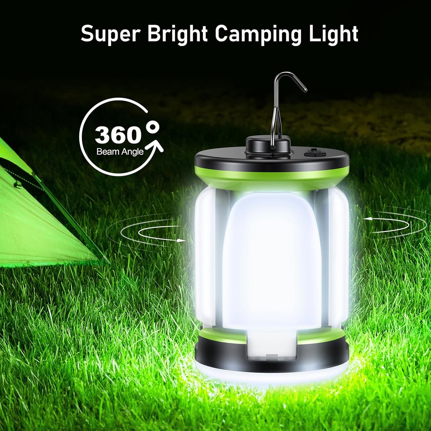 Lámpara LED camping recargable | Luz potente y versátil para exteriores