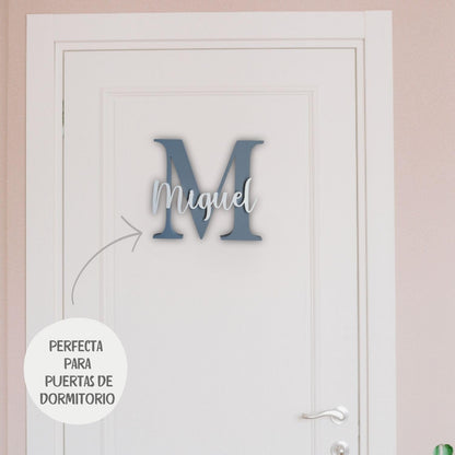 Nombre decorativa personalizada madera