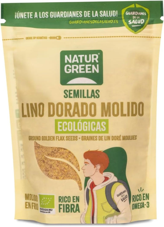 Semillas de Lino Dorado Molido Ecológico – NaturGreen | Rico en fibra y omega-3
