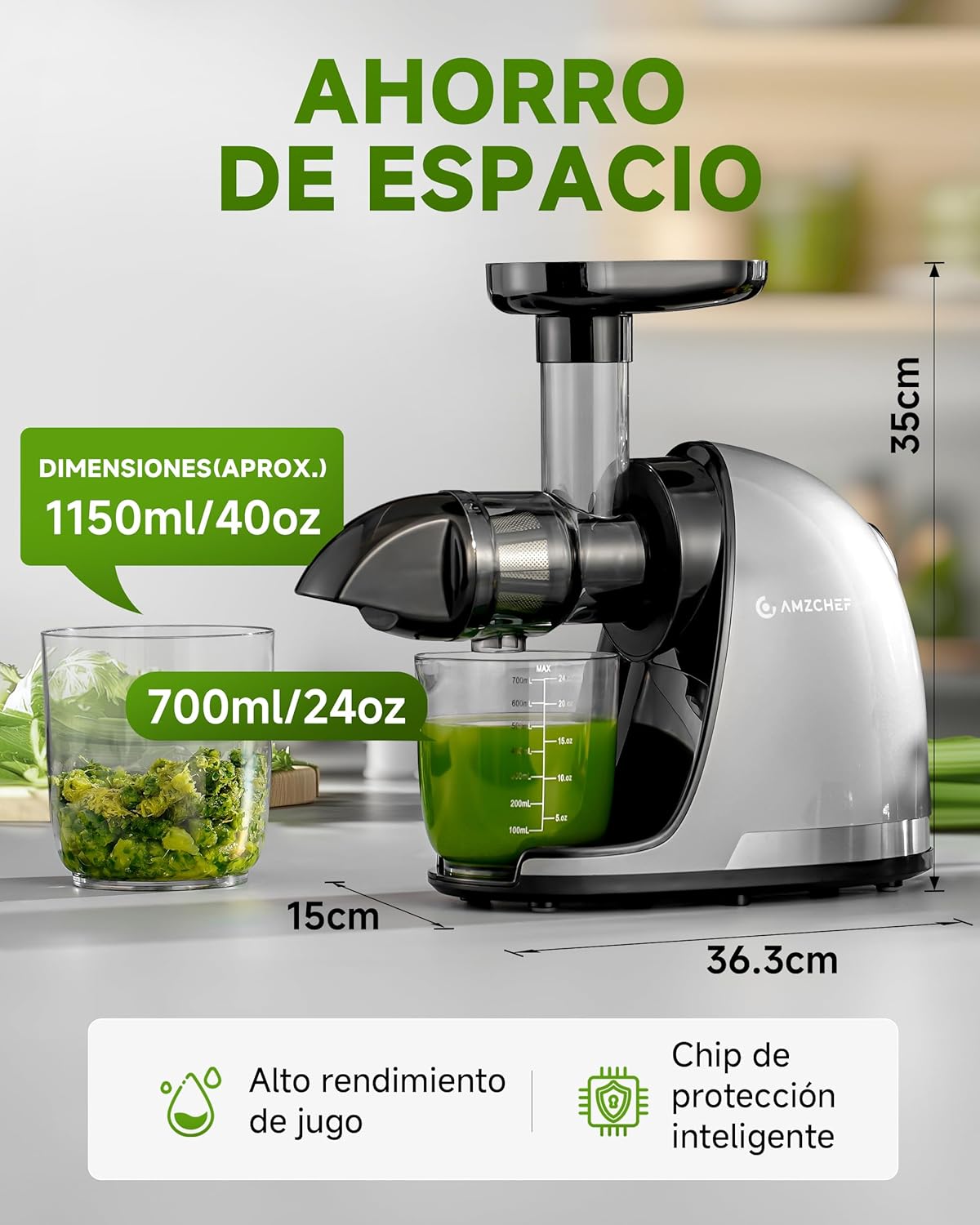 Licuadora Extractora de Jugos | Para Frutas, Verduras, Frutas