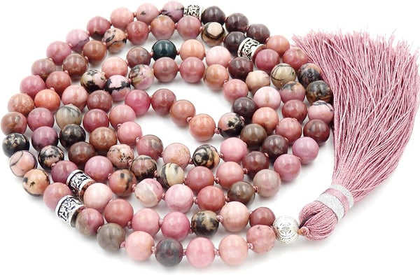 Mala Tibetano de 108 Perlas Piedra Natural | Collar y Pulsera Budista para Mujer y Hombre