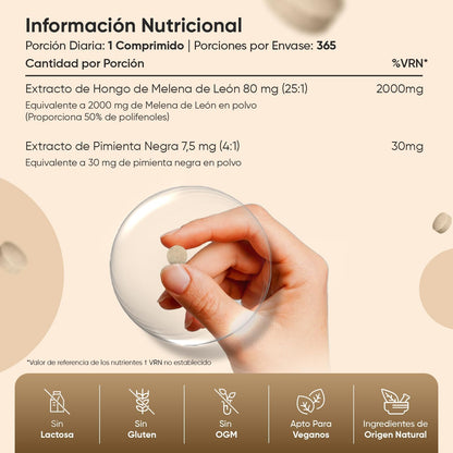 Melena de León | Suplemento Natural para la Memoria, Energía Mental y Bienestar