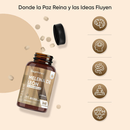 Melena de León | Suplemento Natural para la Memoria, Energía Mental y Bienestar