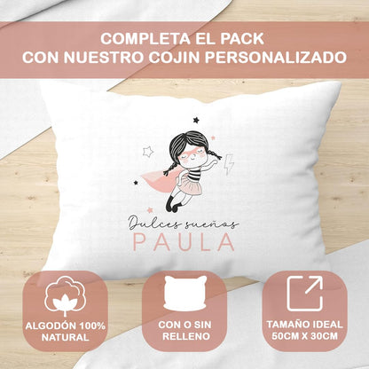 Pack Mochila Infantil + Neceser Personalizados | Algodón Orgánico | Guardería y Meriendas