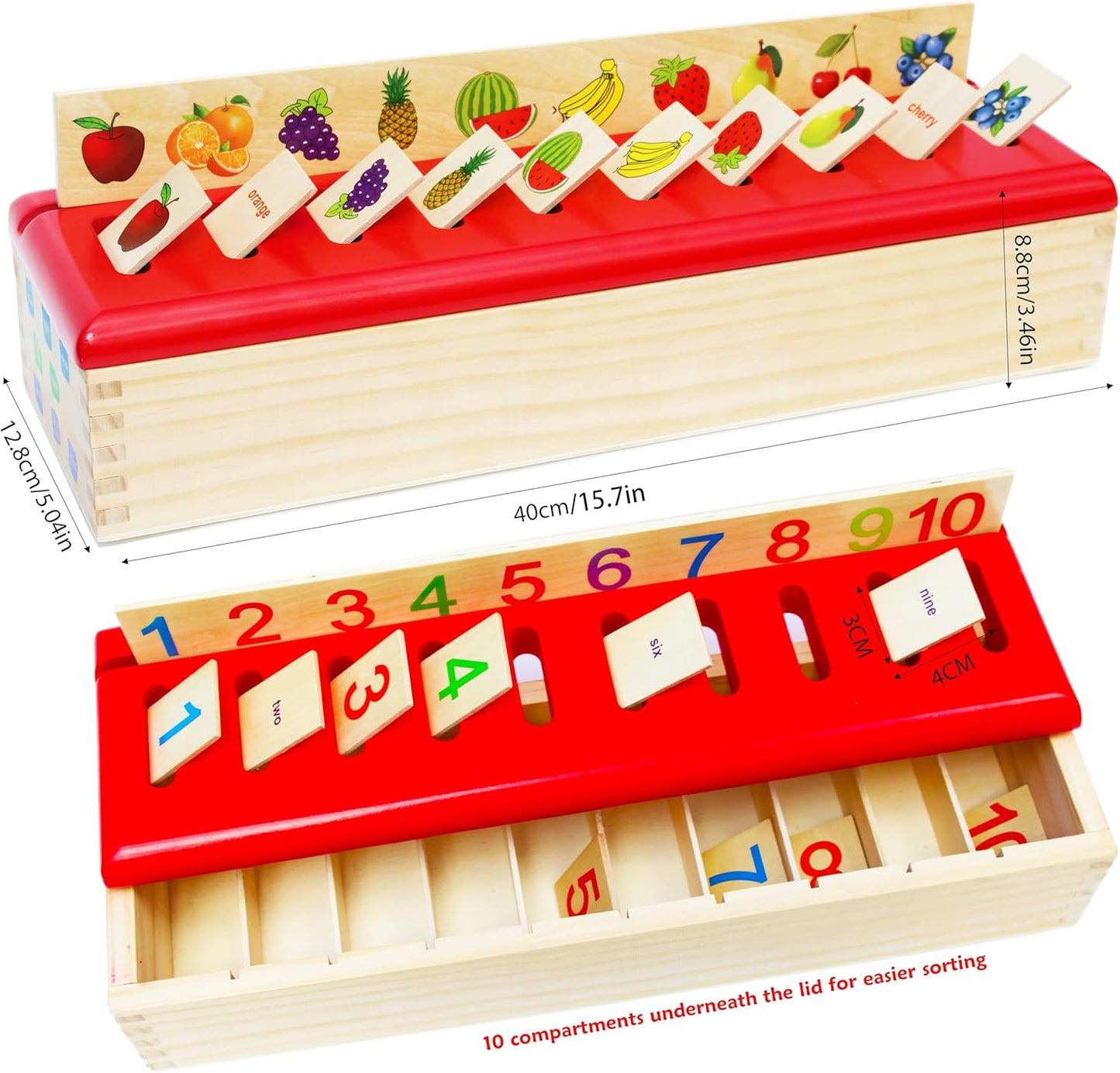 TOWO Juguete Montessori de Madera | Clasificación y Categorización | Juguete Educativo para Bebés 1 Año