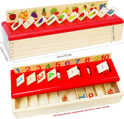 TOWO Juguete Montessori de Madera | Clasificación y Categorización | Juguete Educativo para Bebés 1 Año