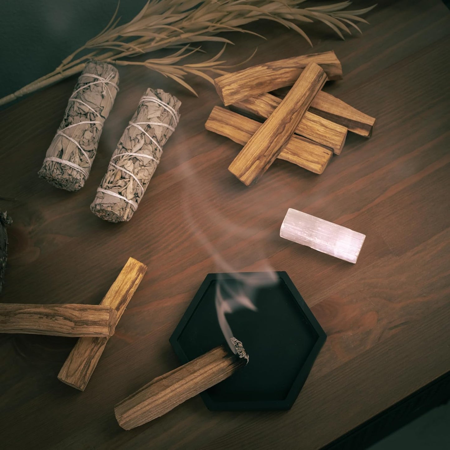 Salvia Blanca y Palo Santo – Kit de Limpieza Energética para Meditación y Purificación Espiritual