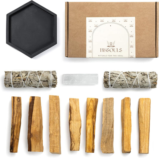 Salvia Blanca y Palo Santo – Kit de Limpieza Energética para Meditación y Purificación Espiritual
