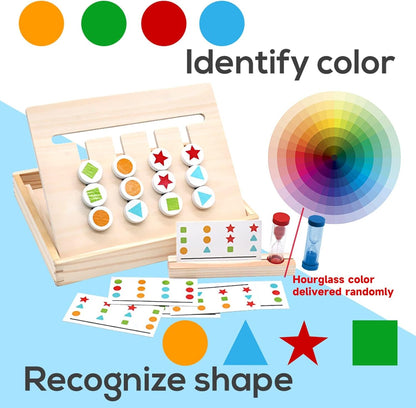 Juego Montessori de Madera con Tarjetas | Puzzle Educativo para Niños 3-6 Años | Juegos sin Pantallas