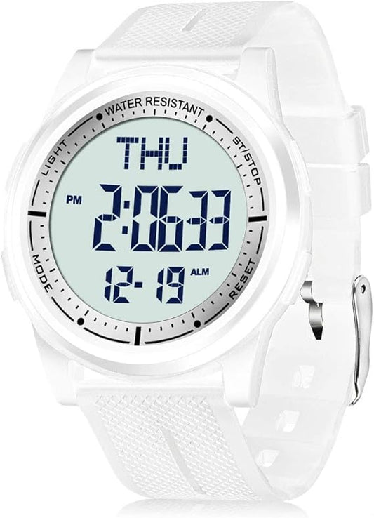 Reloj digital impermeable con cronómetro y alarma | Ultra delgado y versátil