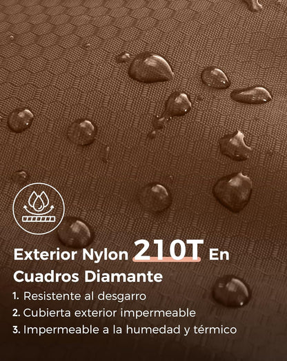 Saco de dormir doble Queen + almohadas | Comodidad y calor para dos bajo las estrellas