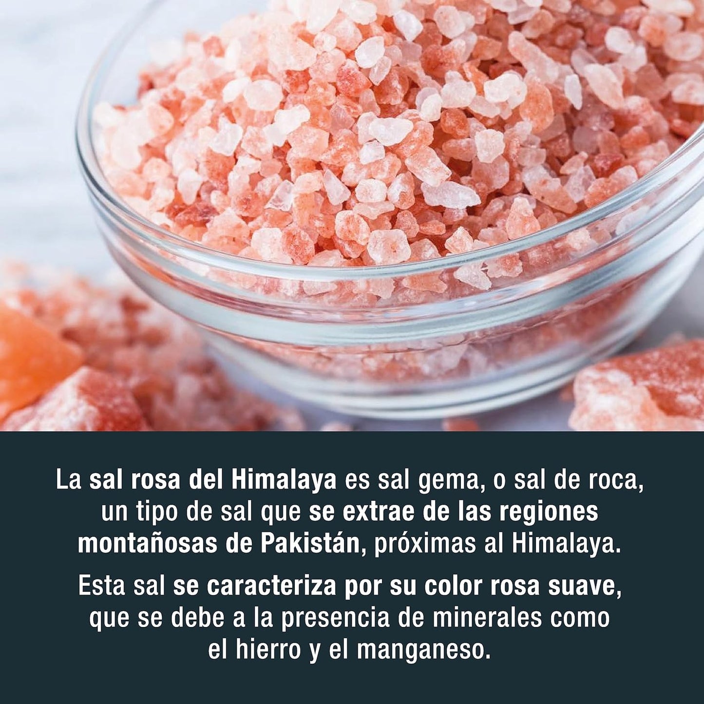 Sal rosa del Himalaya gruesa sin refinar | Mineral original puro